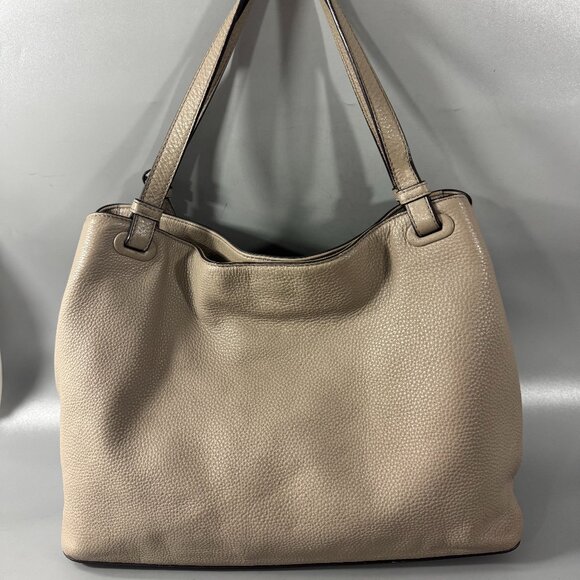 Tory Burch Taylor Triple-Compartment Tote in Chalk Gray - Picture 4 of 14